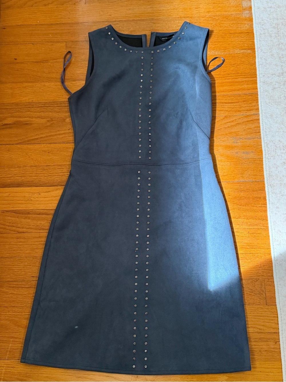 White House black market studded vegan suede dress